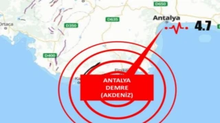 Antalya’da 4,7 büyüklüğünde deprem!